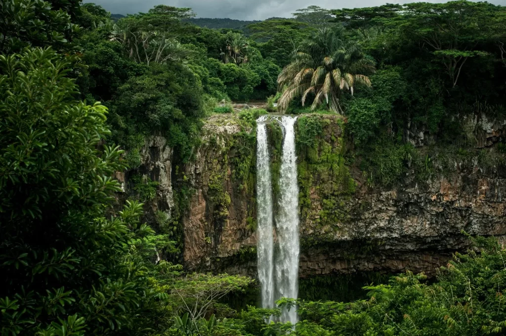 Cascade de Chamarel dans la jungle tropicale de ile Maurice Cascade de Chamarel dans la jungle tropicale de ile Maurice
